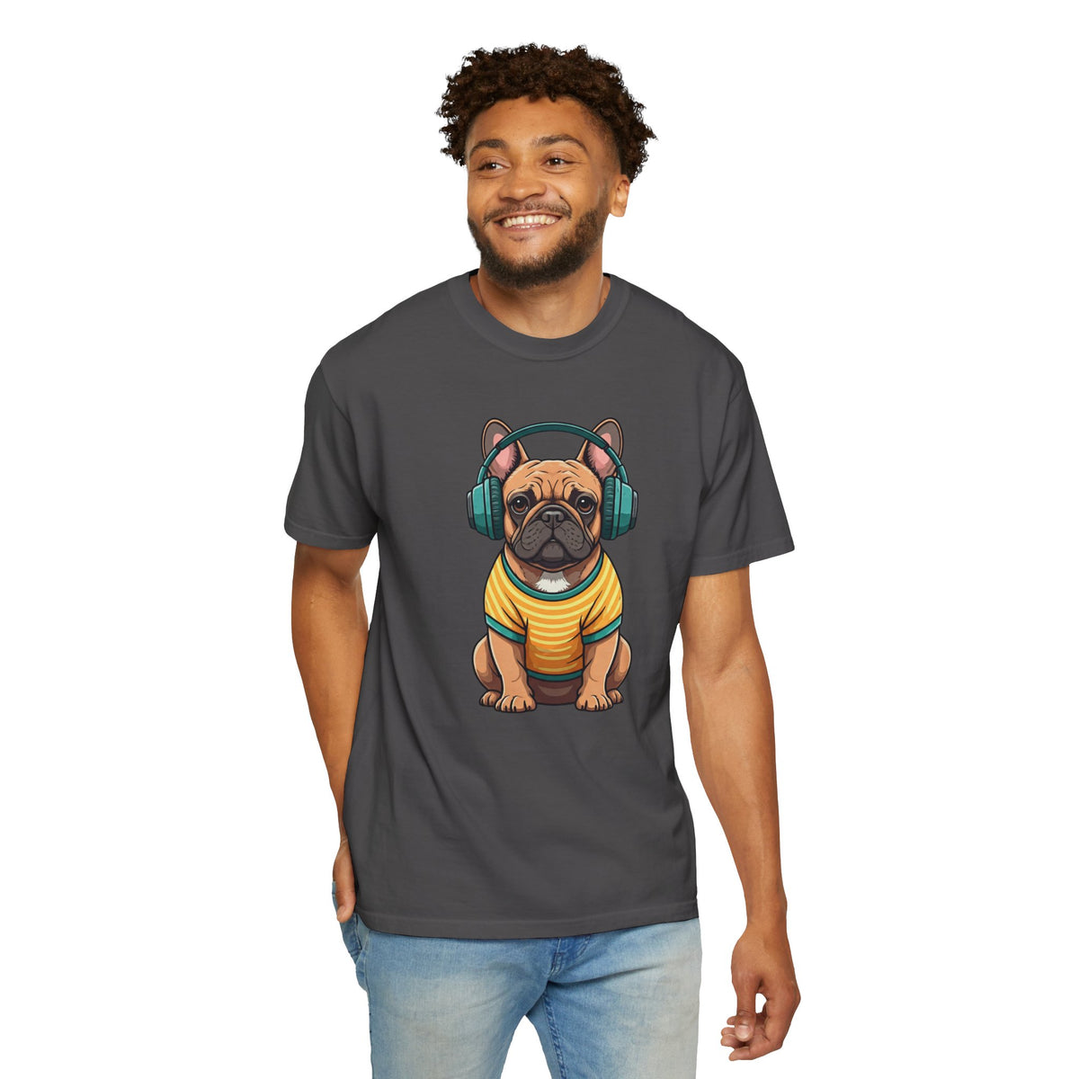 Unbothered Beats  - The Retro French Bulldog Tee