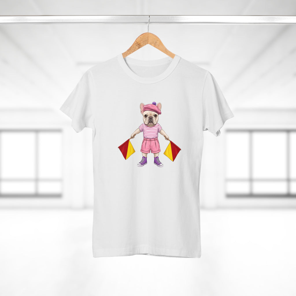 The Signal Frenchie: Semaphore Letter "M" Graphic Tee – Chic Analog Survival Wear