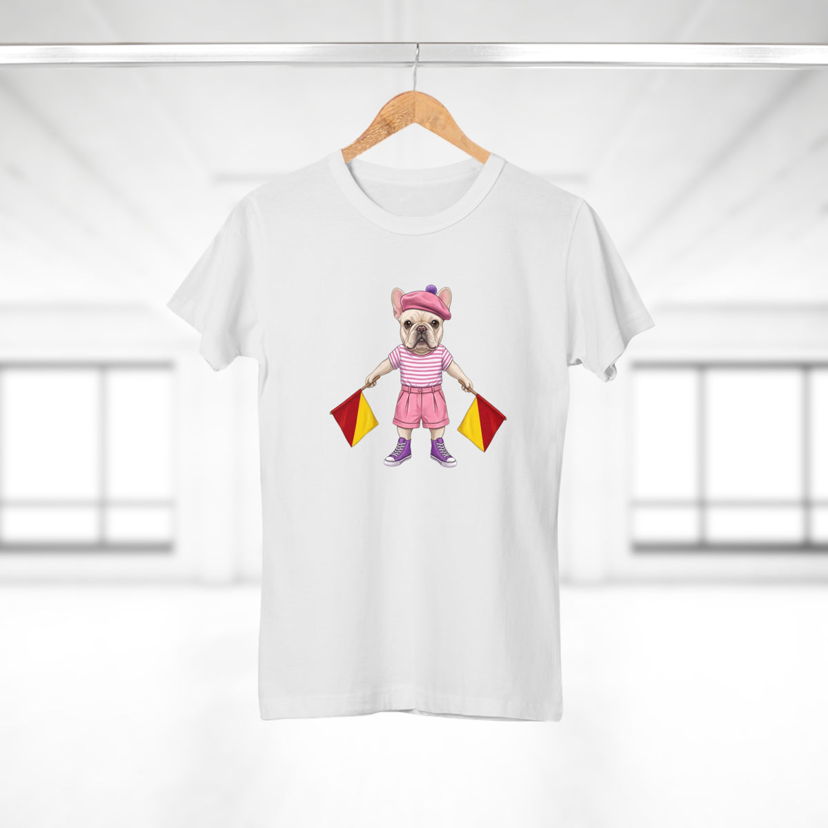 The Signal Frenchie: Semaphore Letter "M" Graphic Tee – Chic Analog Survival Wear