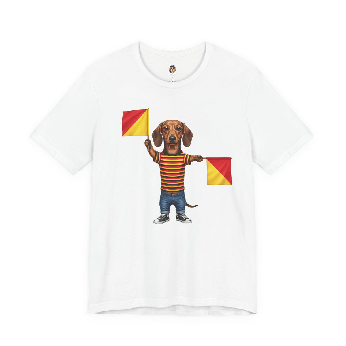 Letter J Dachshund Graphic Unisex Tee – Dispatches from Australia Collection