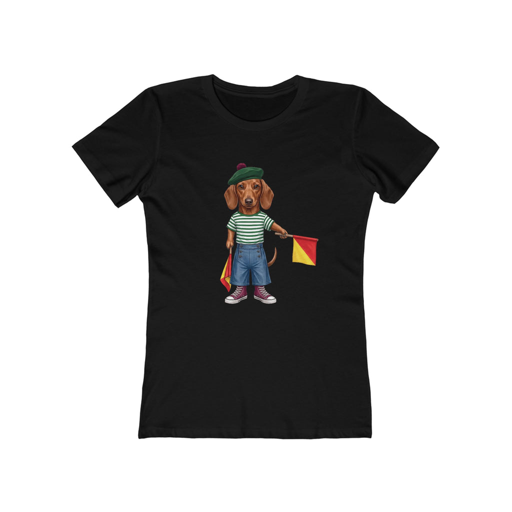 The Nautical Dachshund Graphic T-Shirt | Semaphore Signal Maritime Dog Tee