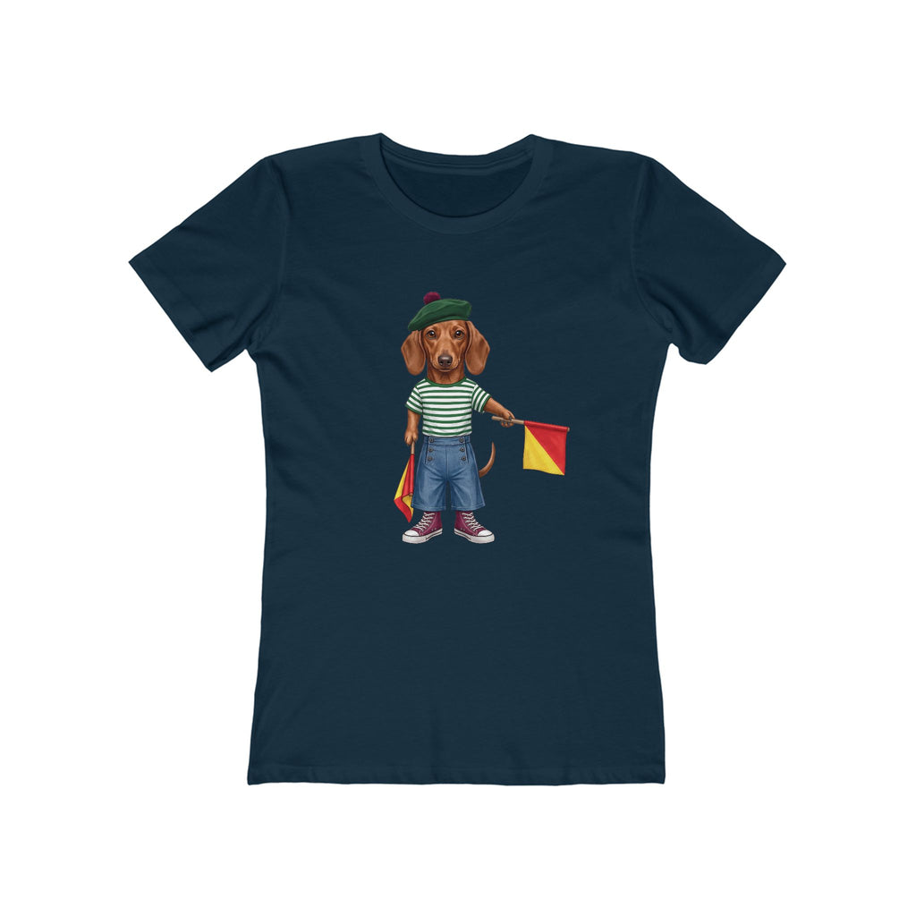 The Nautical Dachshund Graphic T-Shirt | Semaphore Signal Maritime Dog Tee
