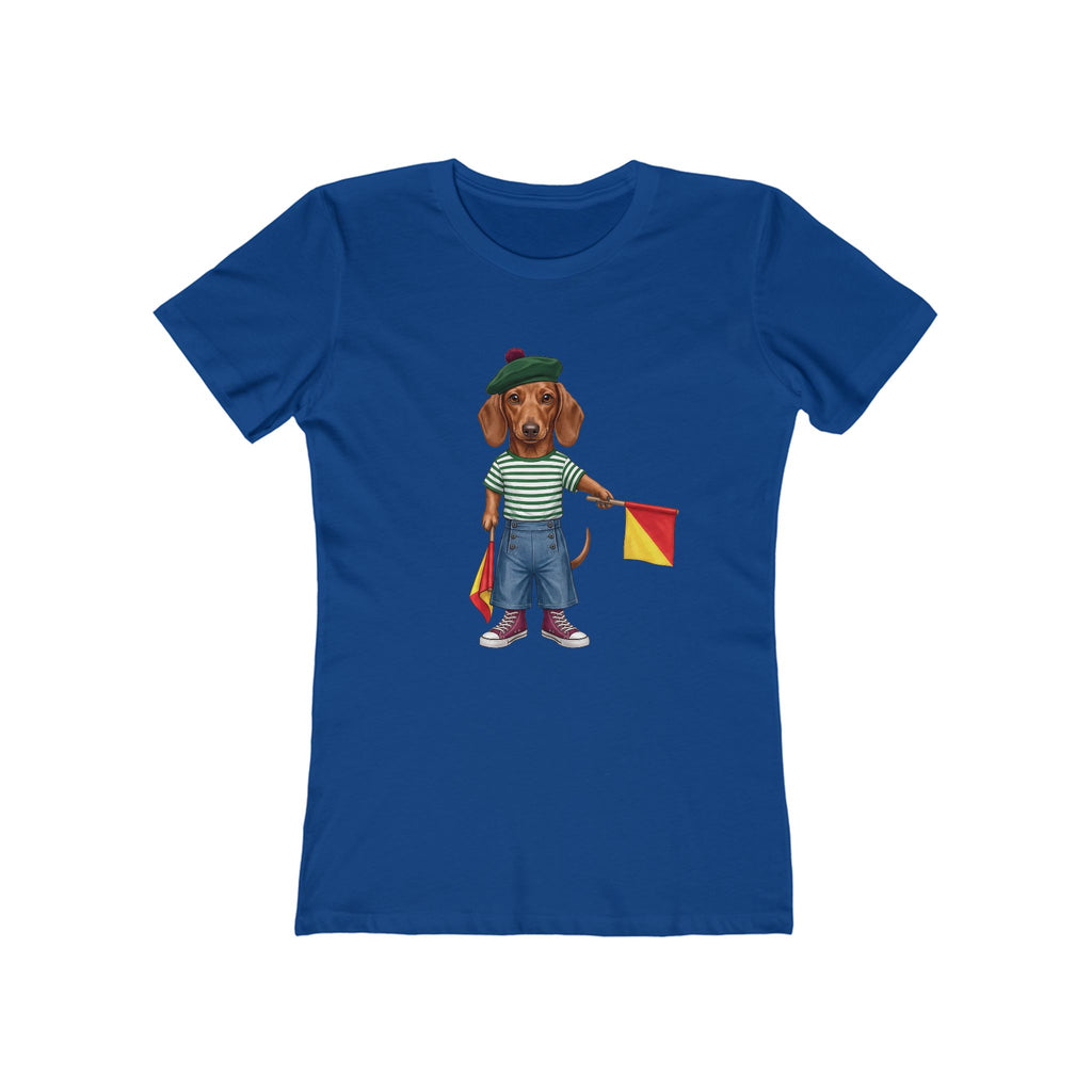 The Nautical Dachshund Graphic T-Shirt | Semaphore Signal Maritime Dog Tee