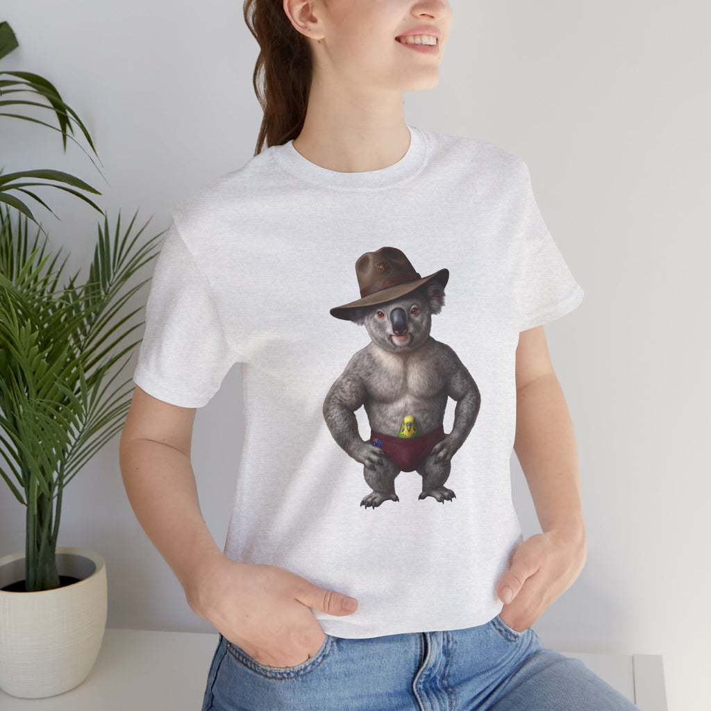 The Budgie Smuggler Koala Graphic Tee: Funny Aussie Slang Apparel