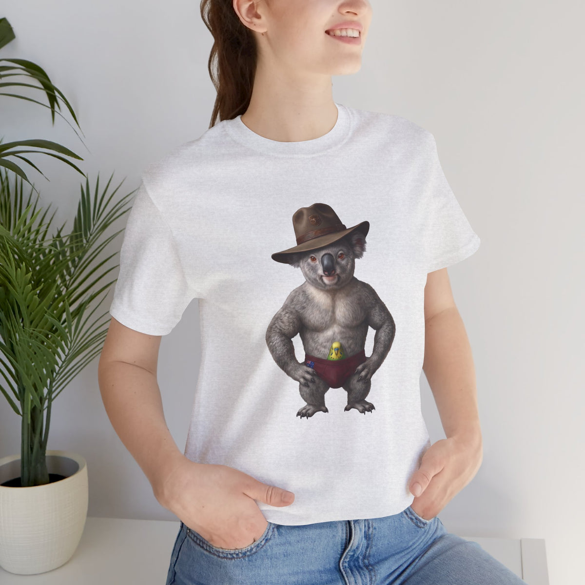 The Budgie Smuggler Koala Graphic Tee: Funny Aussie Slang Apparel