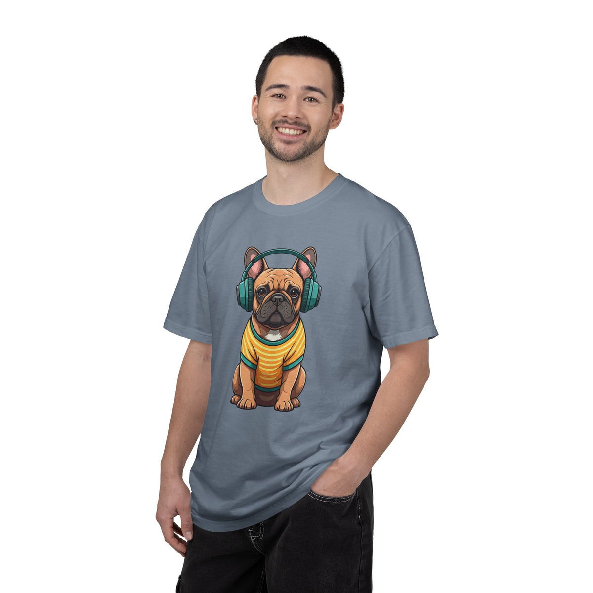Unbothered Beats  - The Retro French Bulldog Tee
