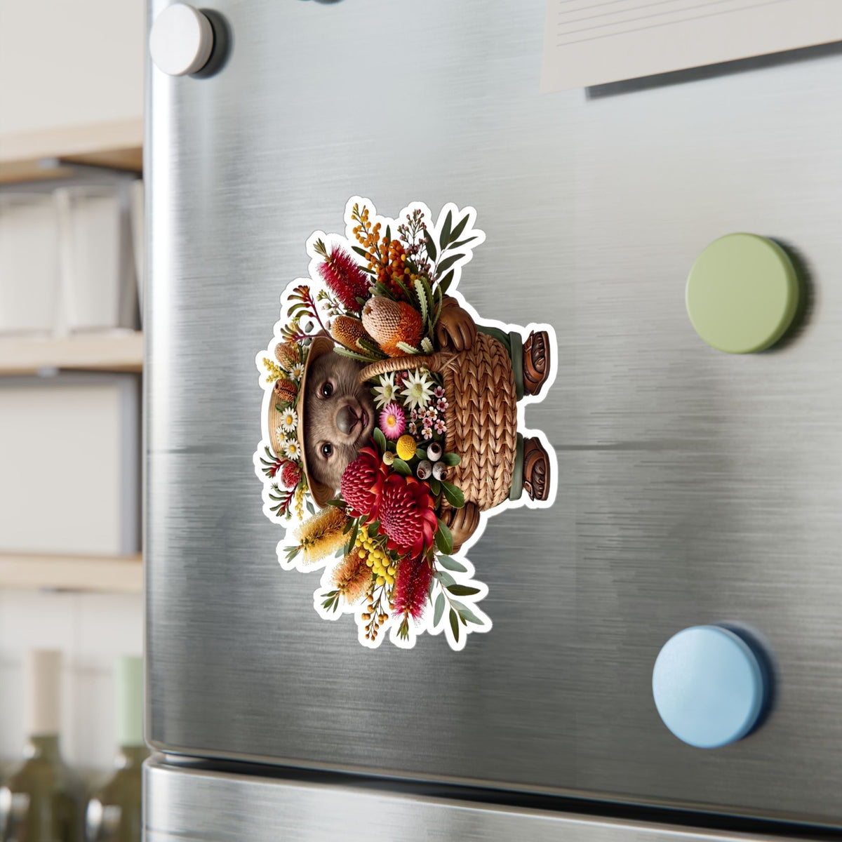The Bush Gardener Wombat - Australiana Vinyl Sticker