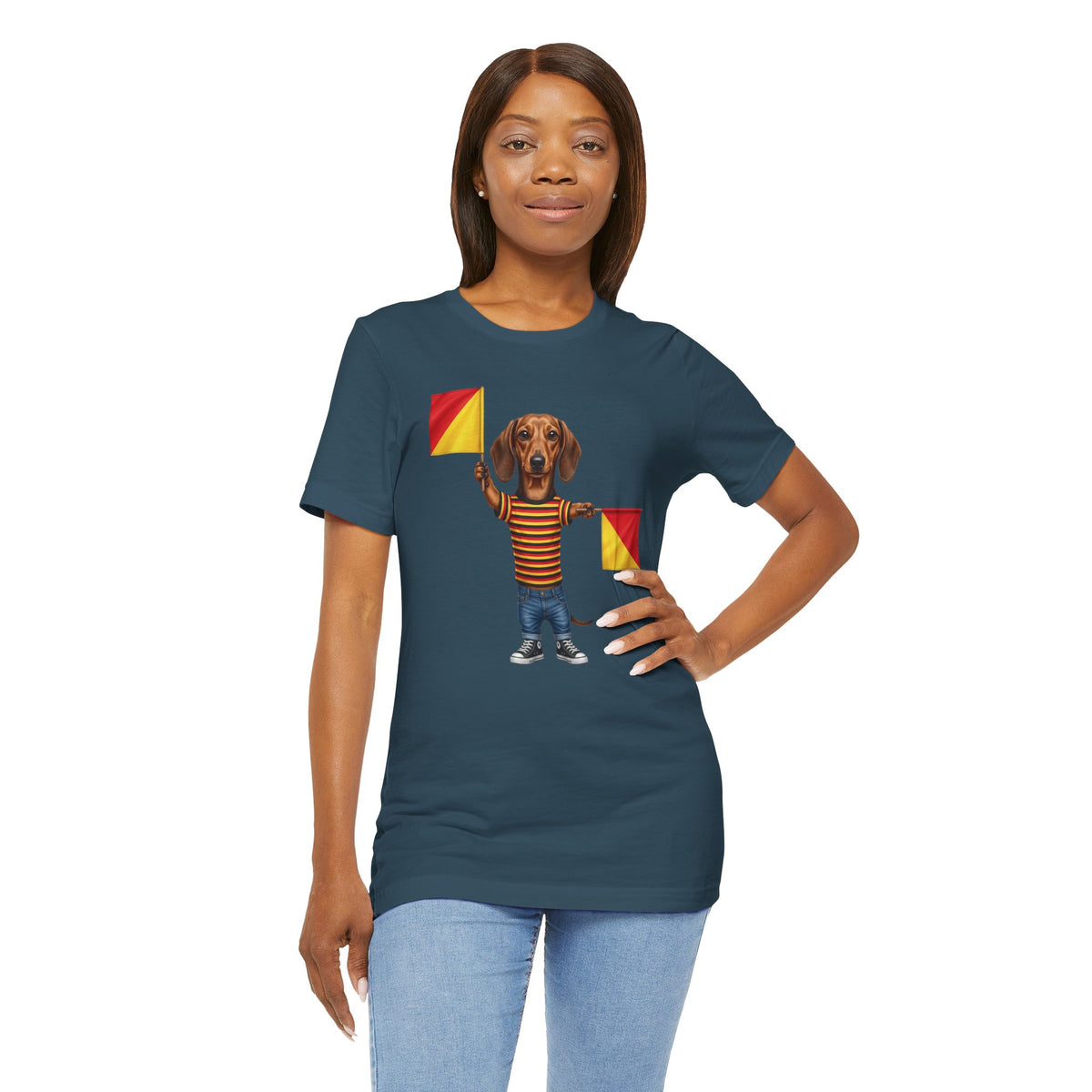 Letter J Dachshund Graphic Unisex Tee – Dispatches from Australia Collection
