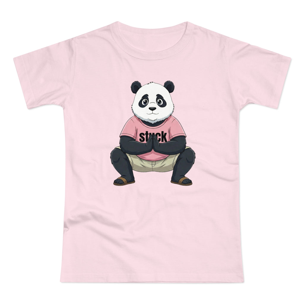 Stuck Panda Graphic T-Shirt – Zen Yoga Malasana Squat Tee