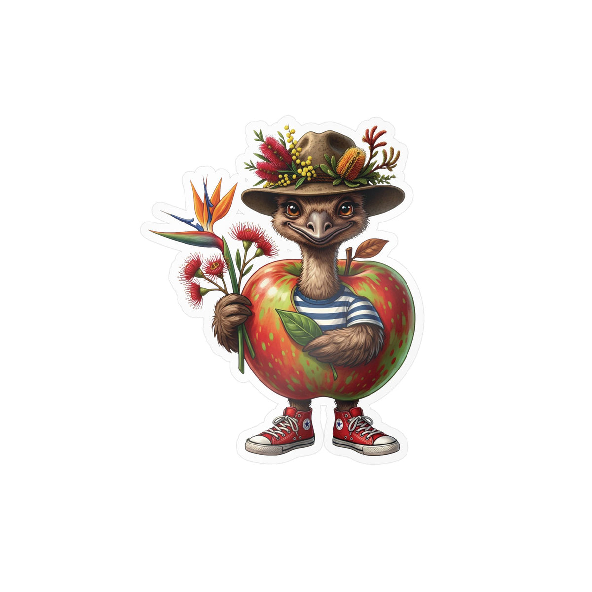 She’ll Be Apples - Aussie Emu Kiss-Cut Vinyl Sticker