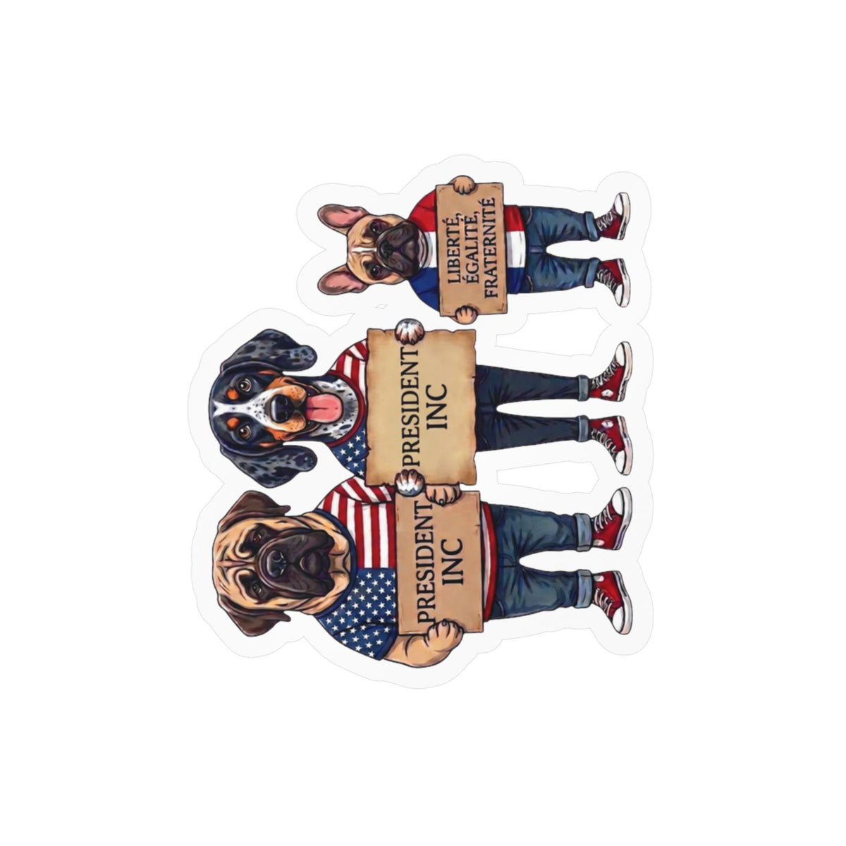 Public Office, Private Enterprise - Politico Canine Protest Sticker