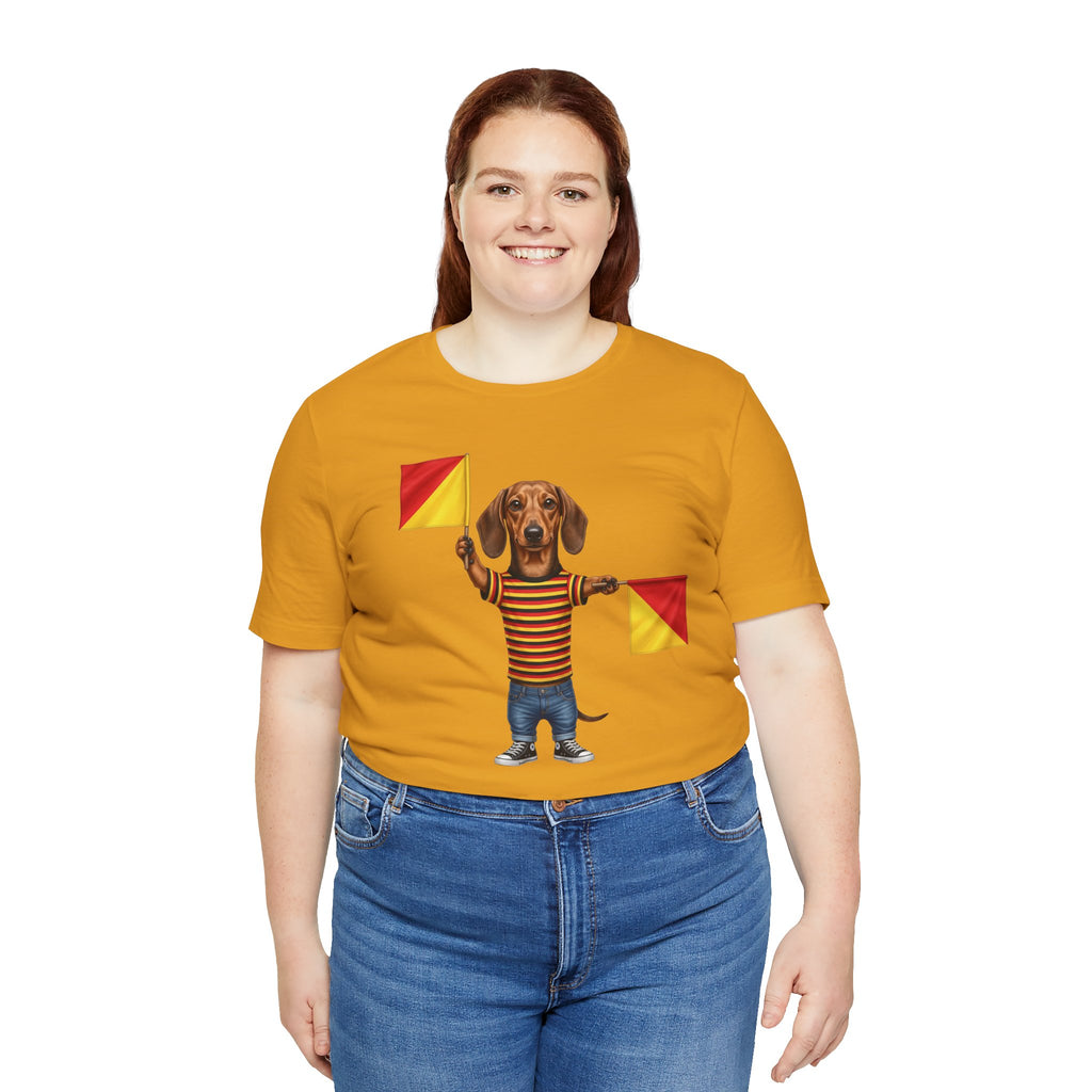 Letter J Dachshund Graphic Unisex Tee – Dispatches from Australia Collection