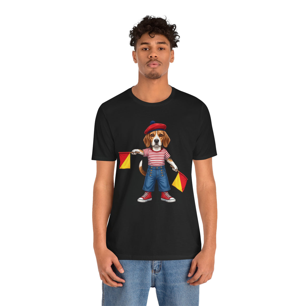 Beagle Semaphore Dog Unisex Tee Letter S — Dispatches from Australia