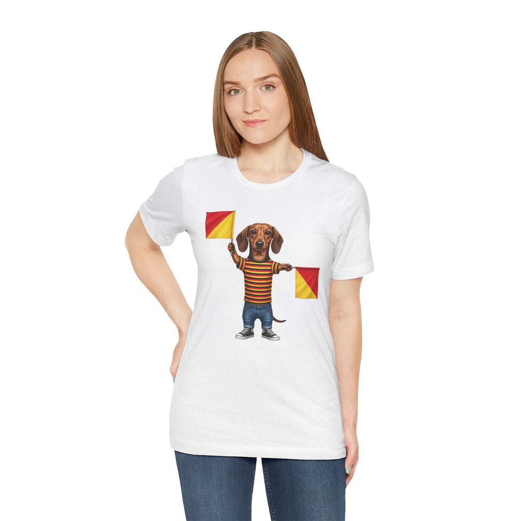 Letter J Dachshund Graphic Unisex Tee – Dispatches from Australia Collection