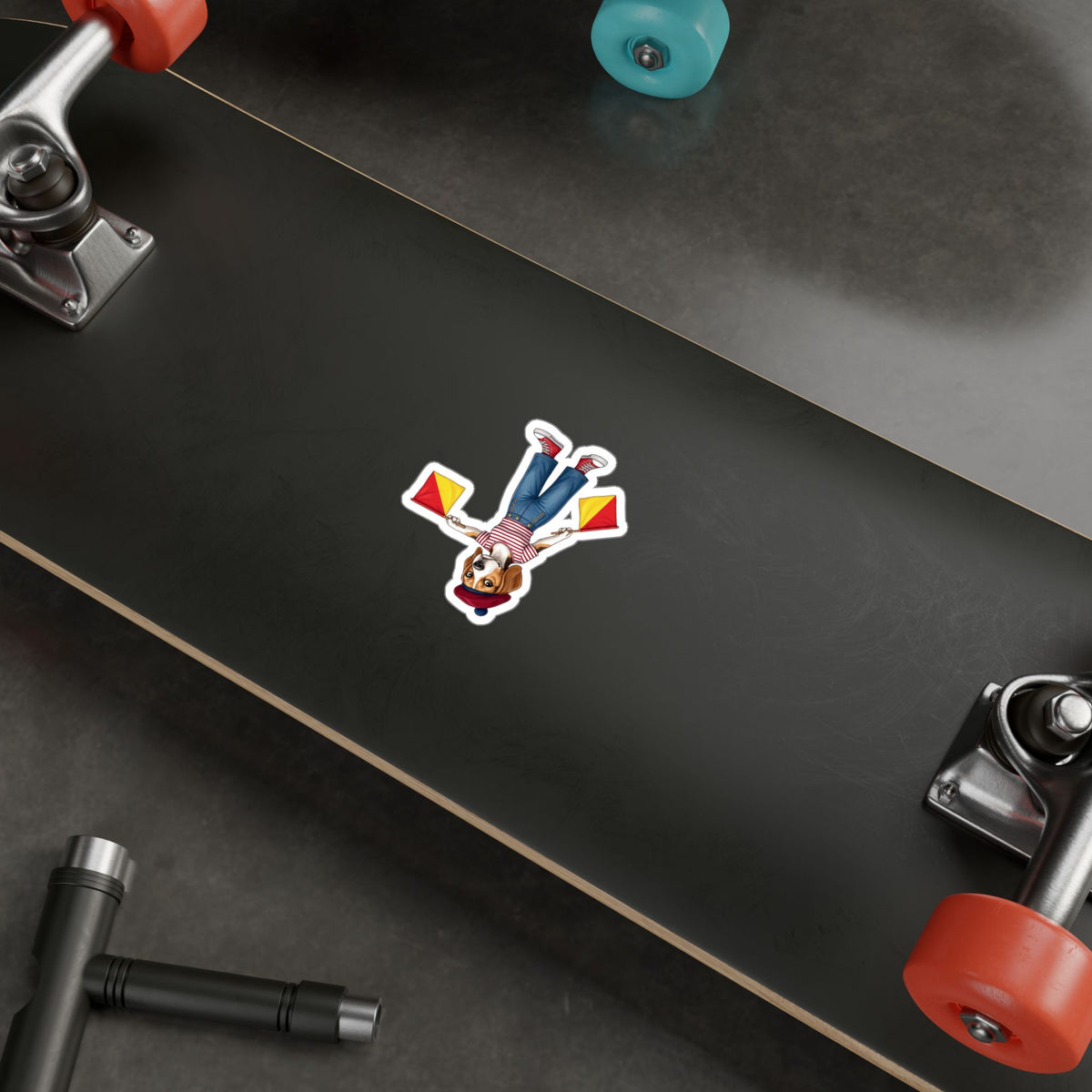 Semaphore Beagle ‘M’ Kiss-Cut Vinyl Sticker | Dispatches from Australia