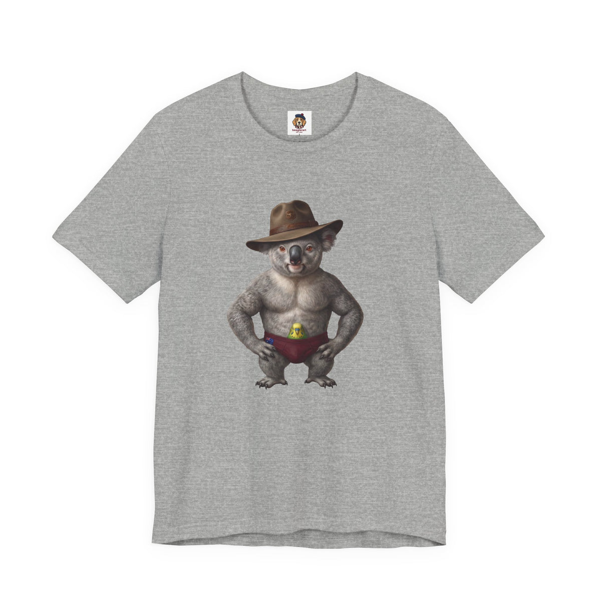 The Budgie Smuggler Koala Graphic Tee: Funny Aussie Slang Apparel