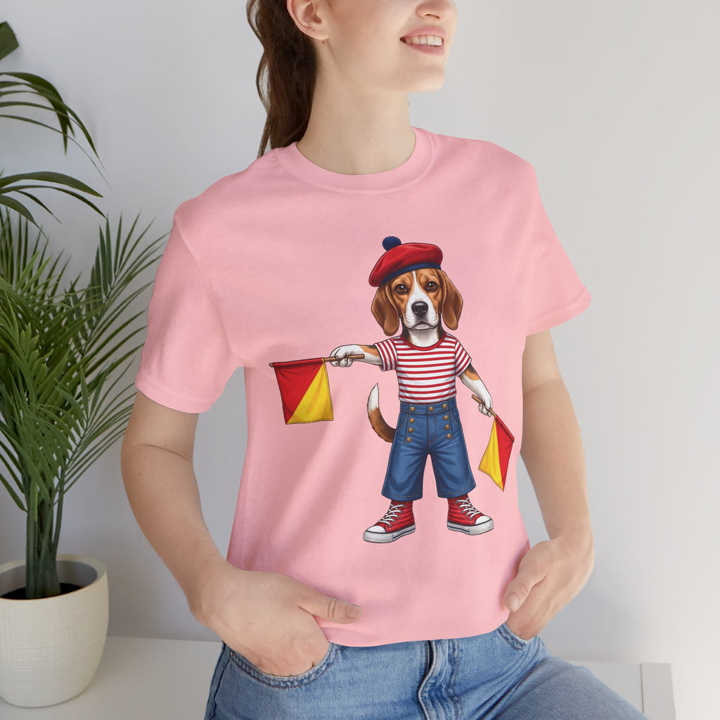 Beagle Semaphore Dog Unisex Tee Letter S — Dispatches from Australia