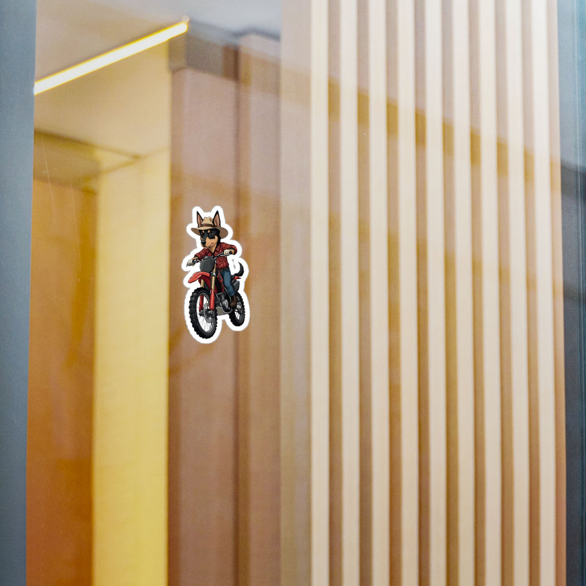 Dirt Bike Kelpie Vinyl Sticker — Kiss-Cut Decal for Helmets, Laptops & Water Bottles