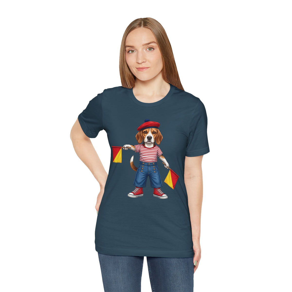 Beagle Semaphore Dog Unisex Tee Letter S — Dispatches from Australia
