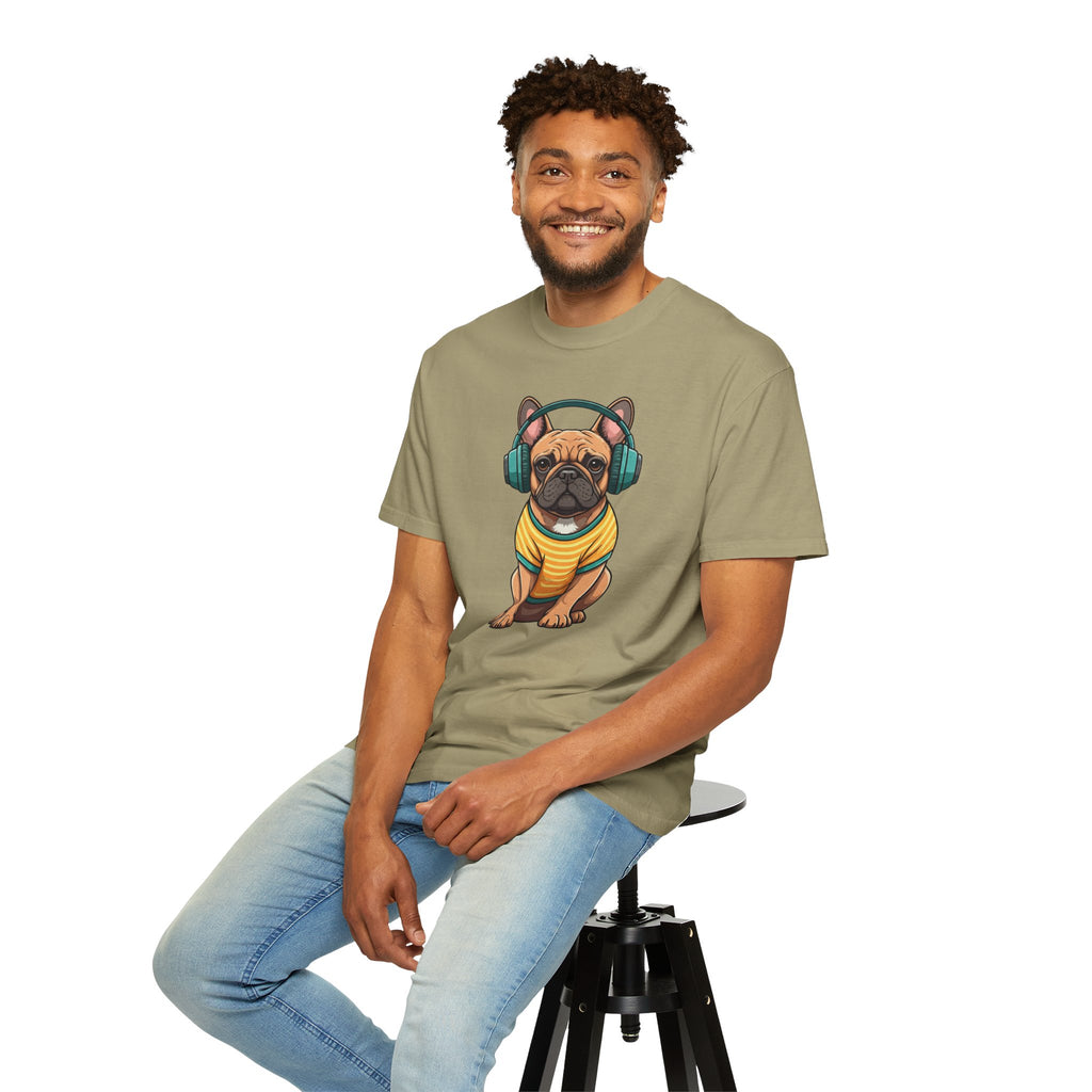 Unbothered Beats  - The Retro French Bulldog Tee