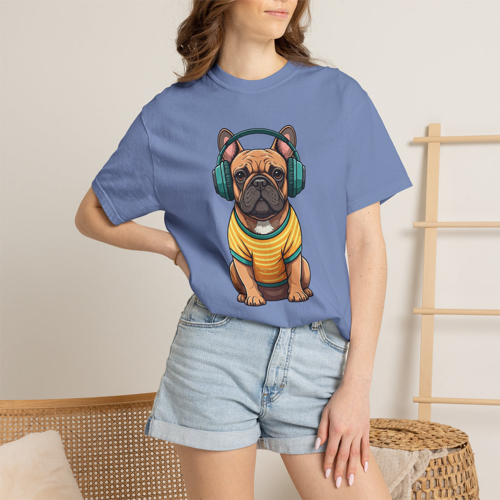Unbothered Beats  - The Retro French Bulldog Tee