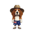 Beagle Aussie Flag Sticker - Kiss-Cut Vinyl Decal