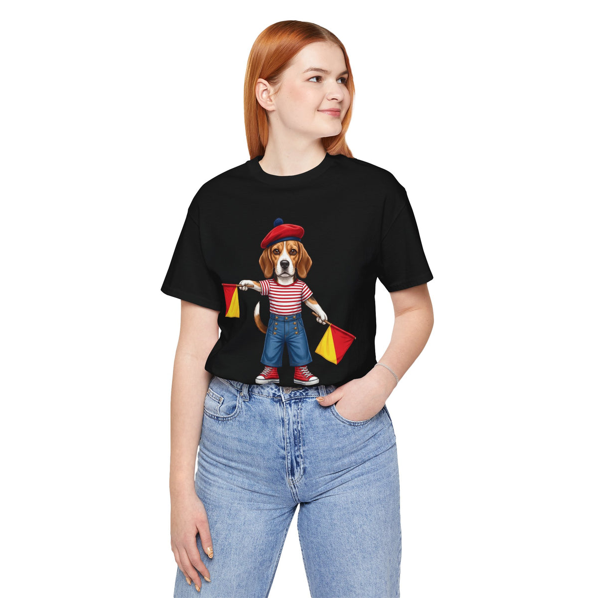 Beagle Semaphore Dog Unisex Tee Letter S — Dispatches from Australia