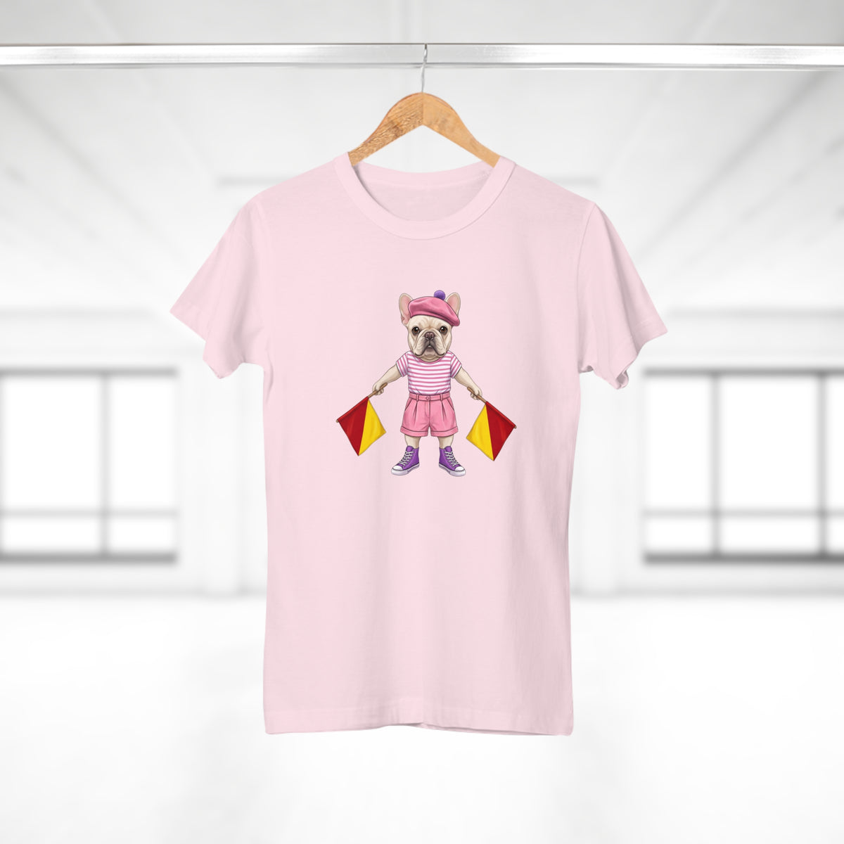 The Signal Frenchie: Semaphore Letter "M" Graphic Tee – Chic Analog Survival Wear
