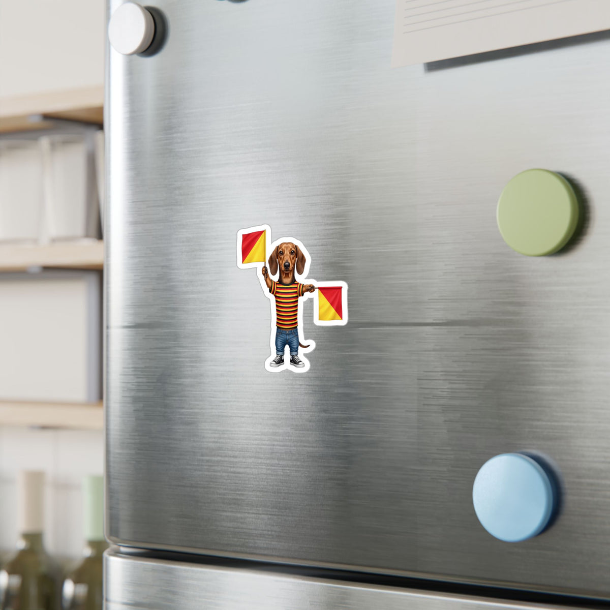Letter J Semaphore Dachshund Decal – Dispatches from Australia Sticker
