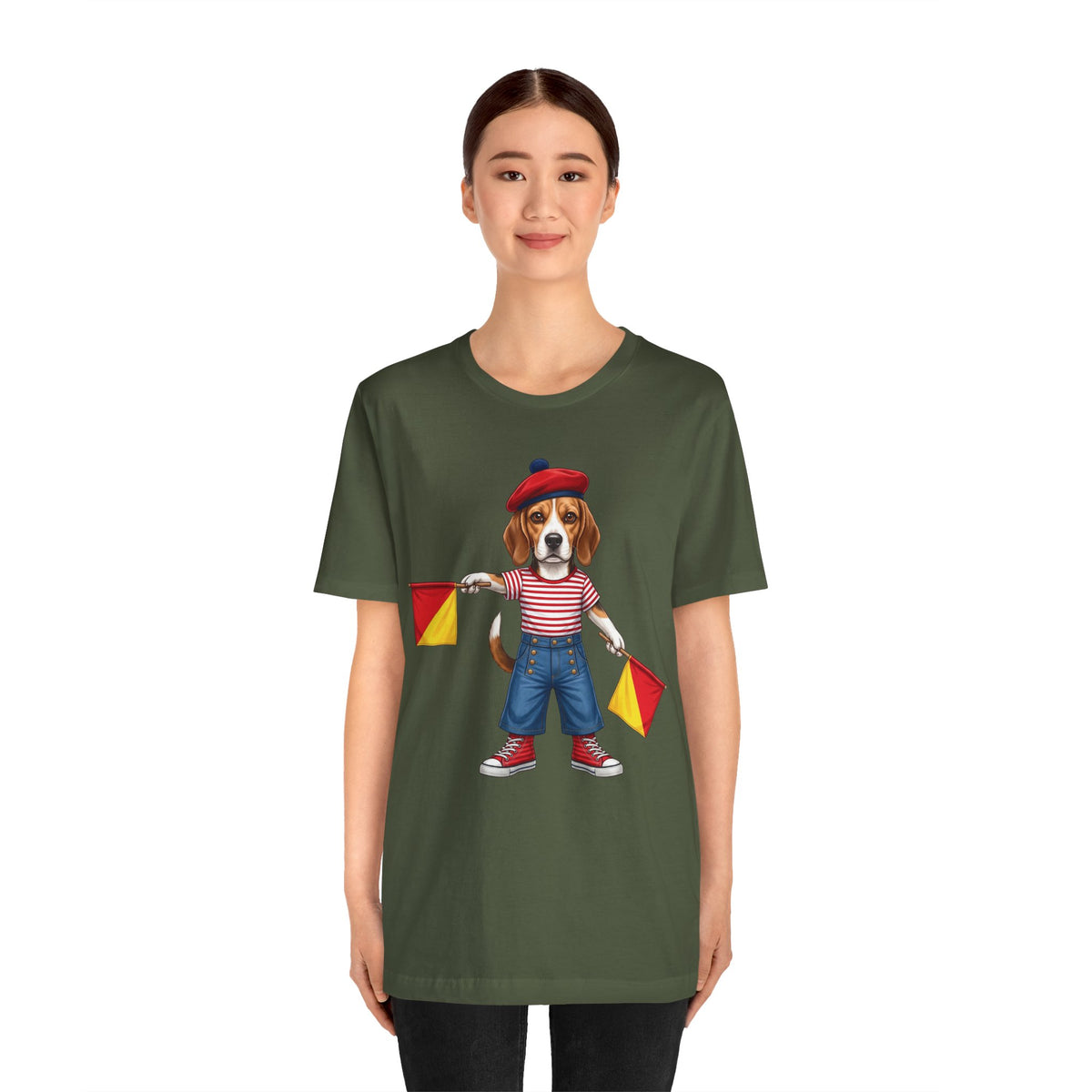 Beagle Semaphore Dog Unisex Tee Letter S — Dispatches from Australia