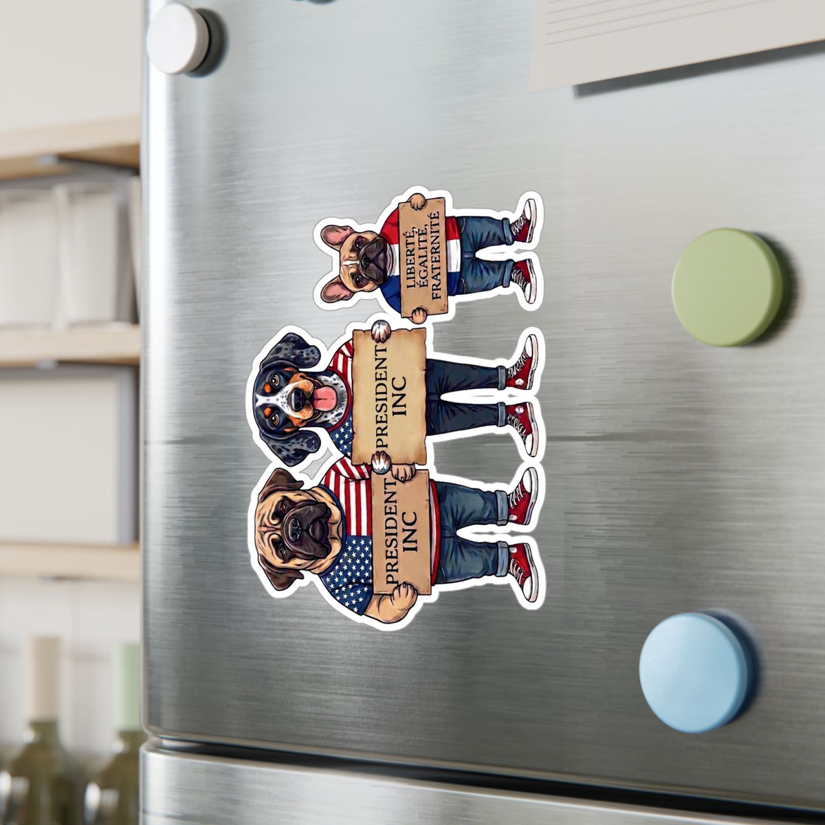 Public Office, Private Enterprise - Politico Canine Protest Sticker