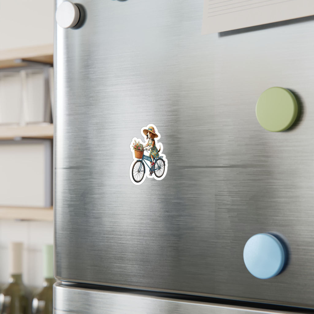 Policy Cycle Dog on Bicycle Vinyl Decal
