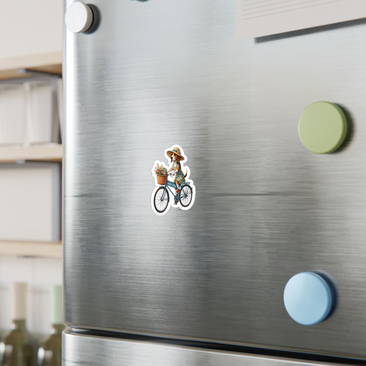 Policy Cycle Dog on Bicycle Vinyl Decal