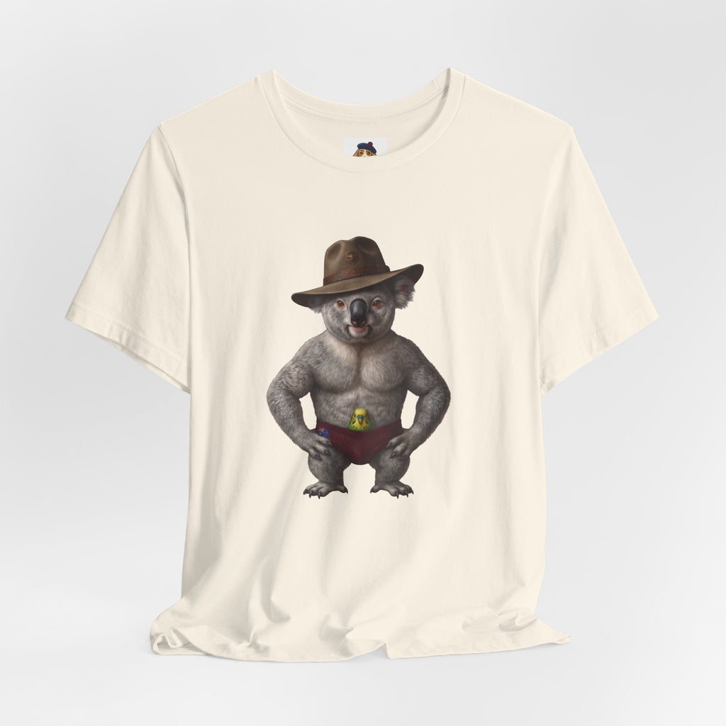The Budgie Smuggler Koala Graphic Tee: Funny Aussie Slang Apparel