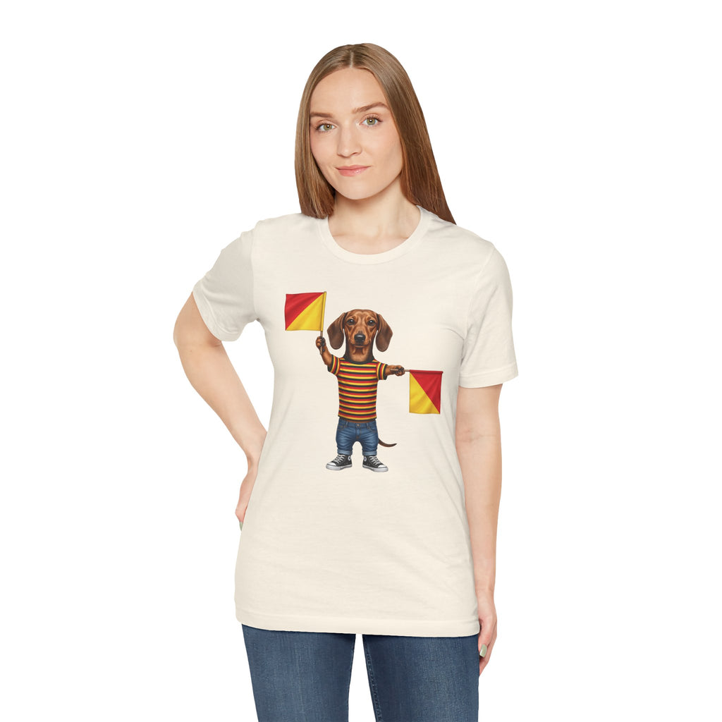 Letter J Dachshund Graphic Unisex Tee – Dispatches from Australia Collection