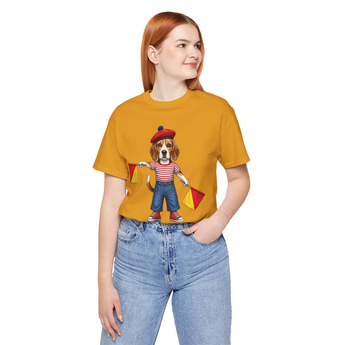 Beagle Semaphore Dog Unisex Tee Letter S — Dispatches from Australia
