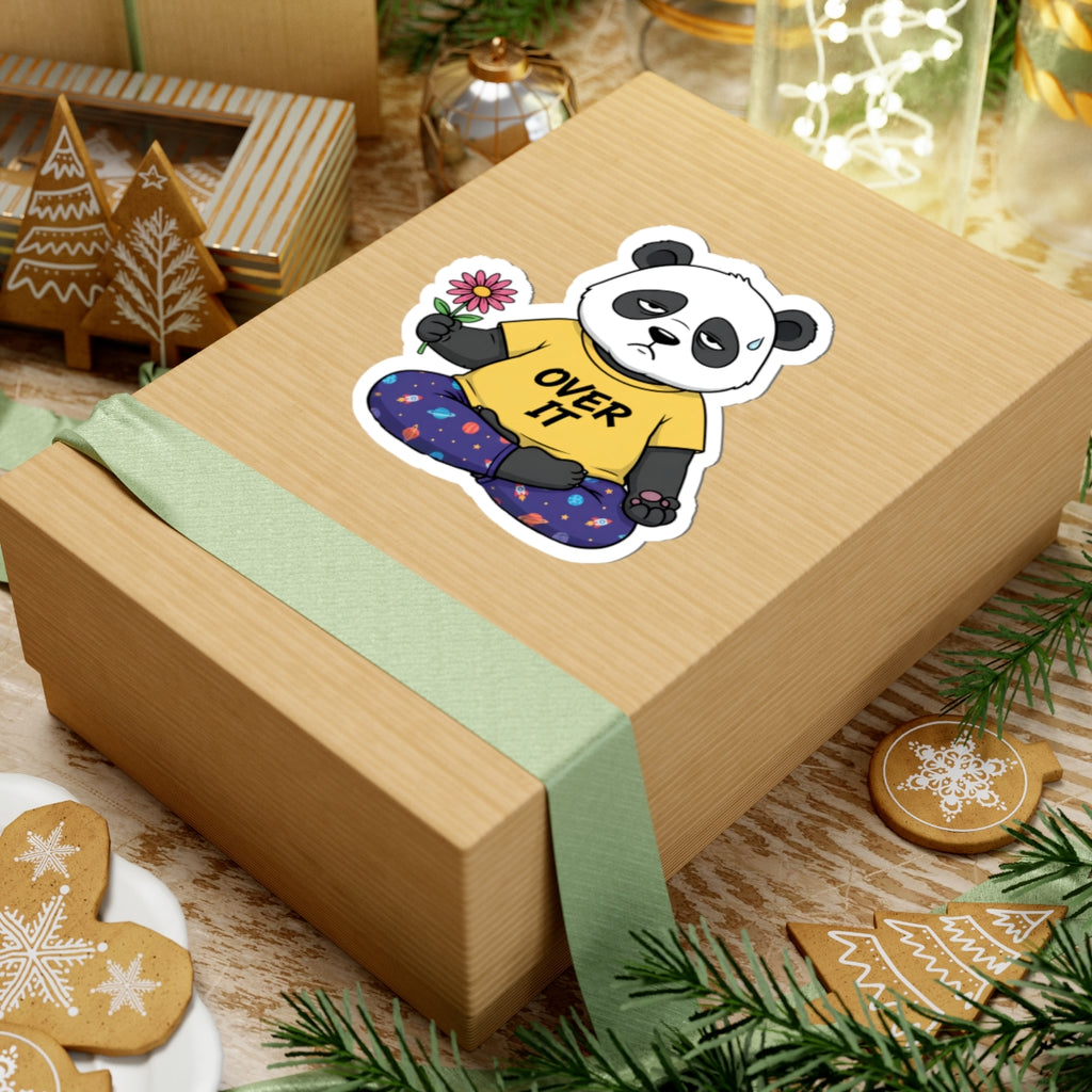 Over It Panda (Holding My Flower Anyway) Sticker
