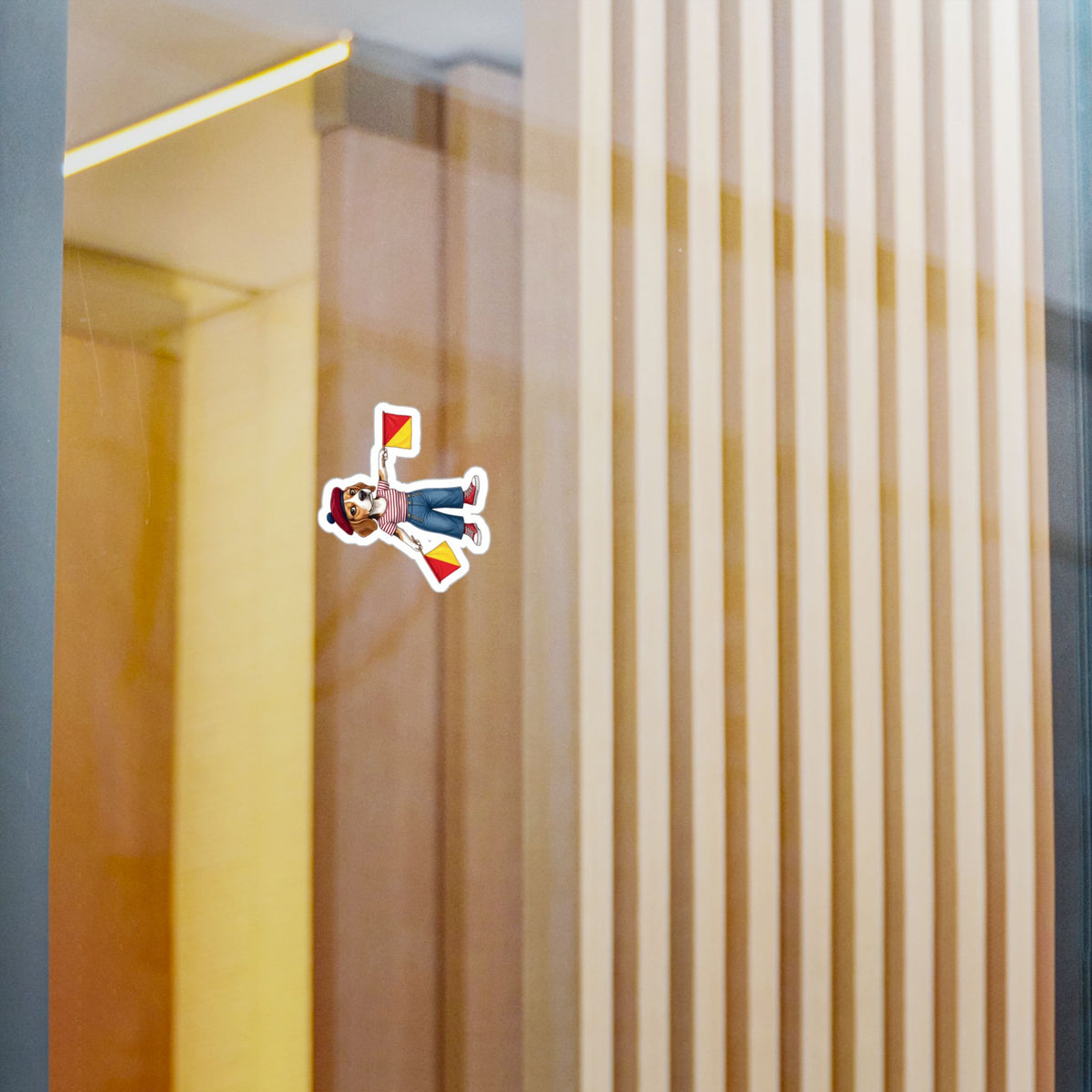 Semaphore Beagle ‘M’ Kiss-Cut Vinyl Sticker | Dispatches from Australia