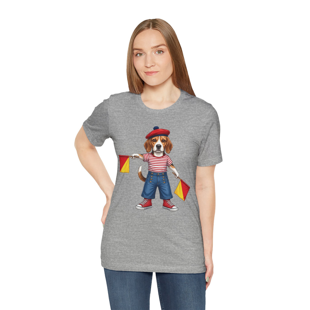 Beagle Semaphore Dog Unisex Tee Letter S — Dispatches from Australia