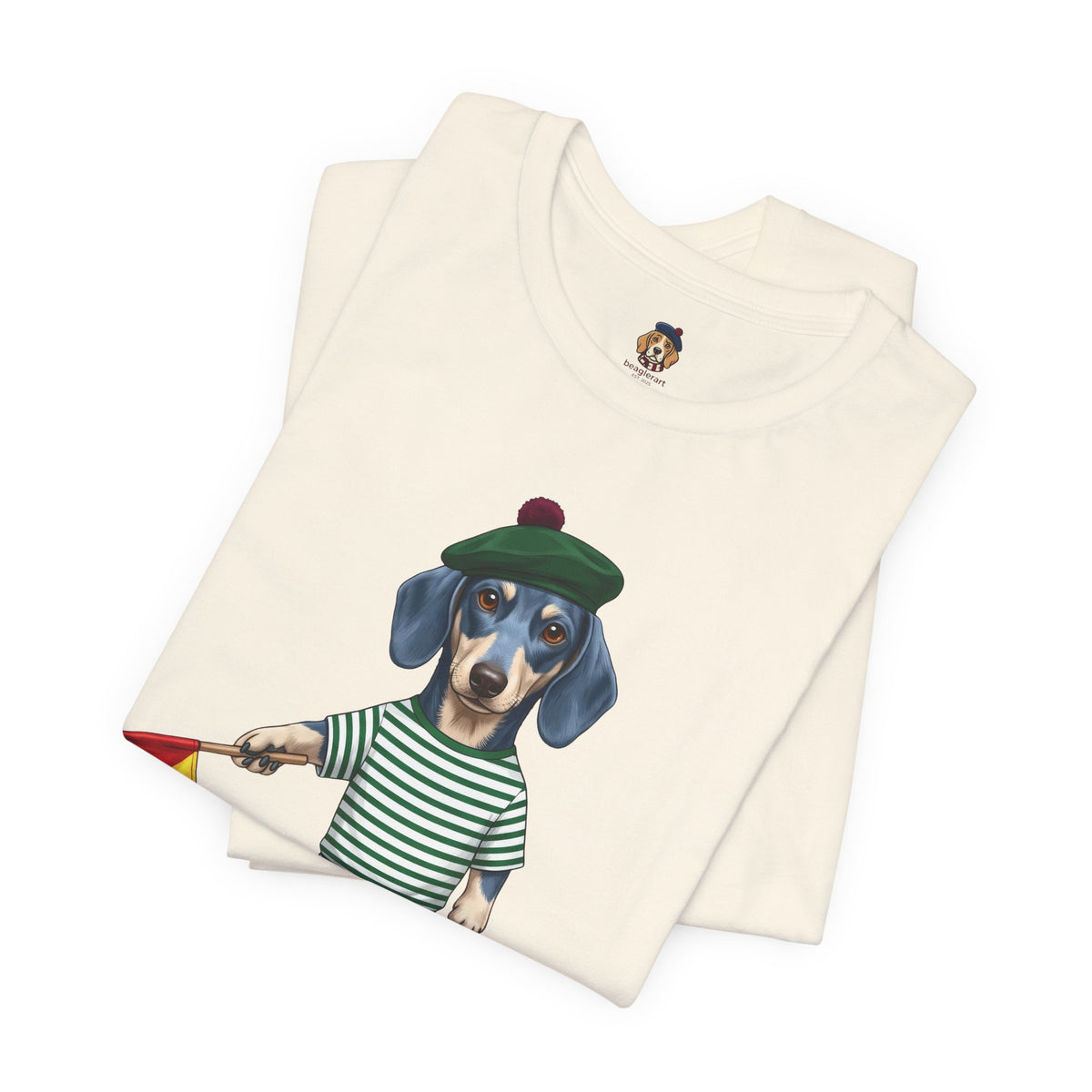 A is for Ayers Rock: Blue Dachshund Semaphore Graphic Tee