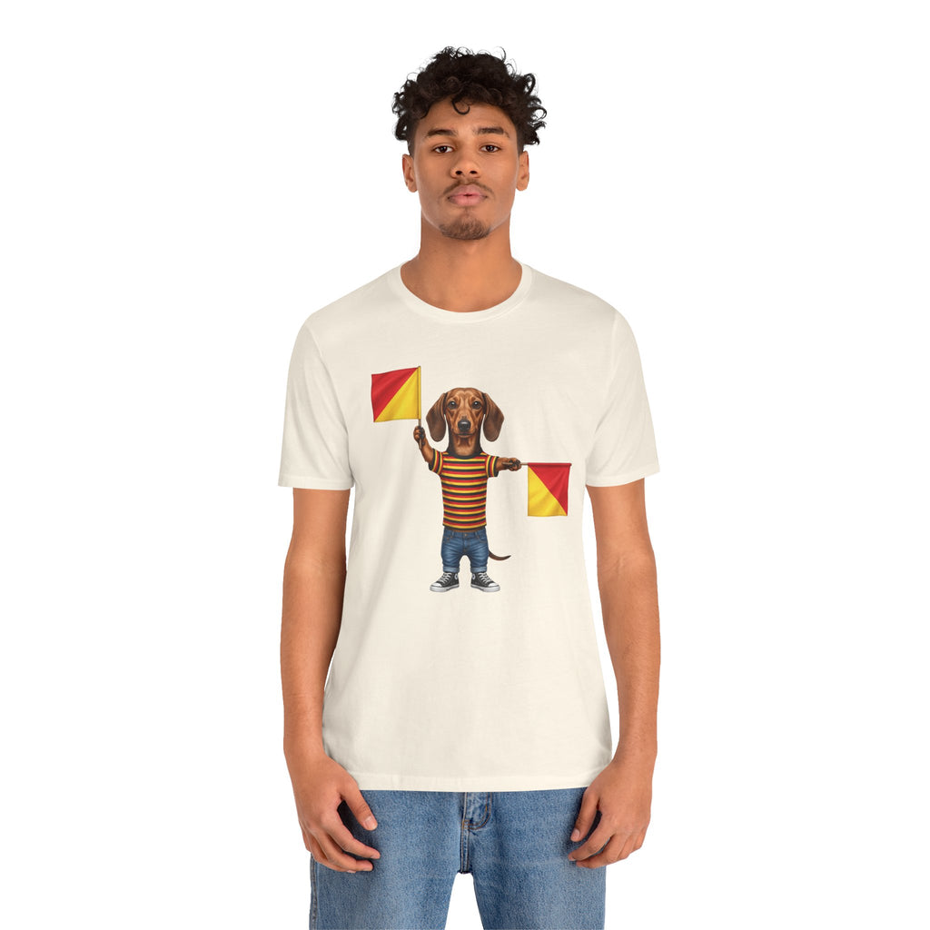 Letter J Dachshund Graphic Unisex Tee – Dispatches from Australia Collection