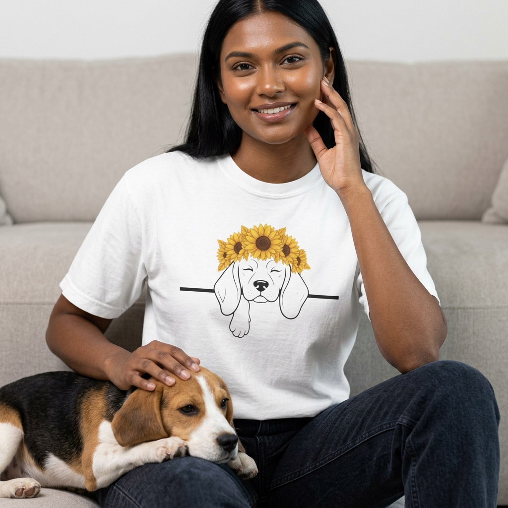 Sunflower Pup — Beagle Freedom & Hope Tee