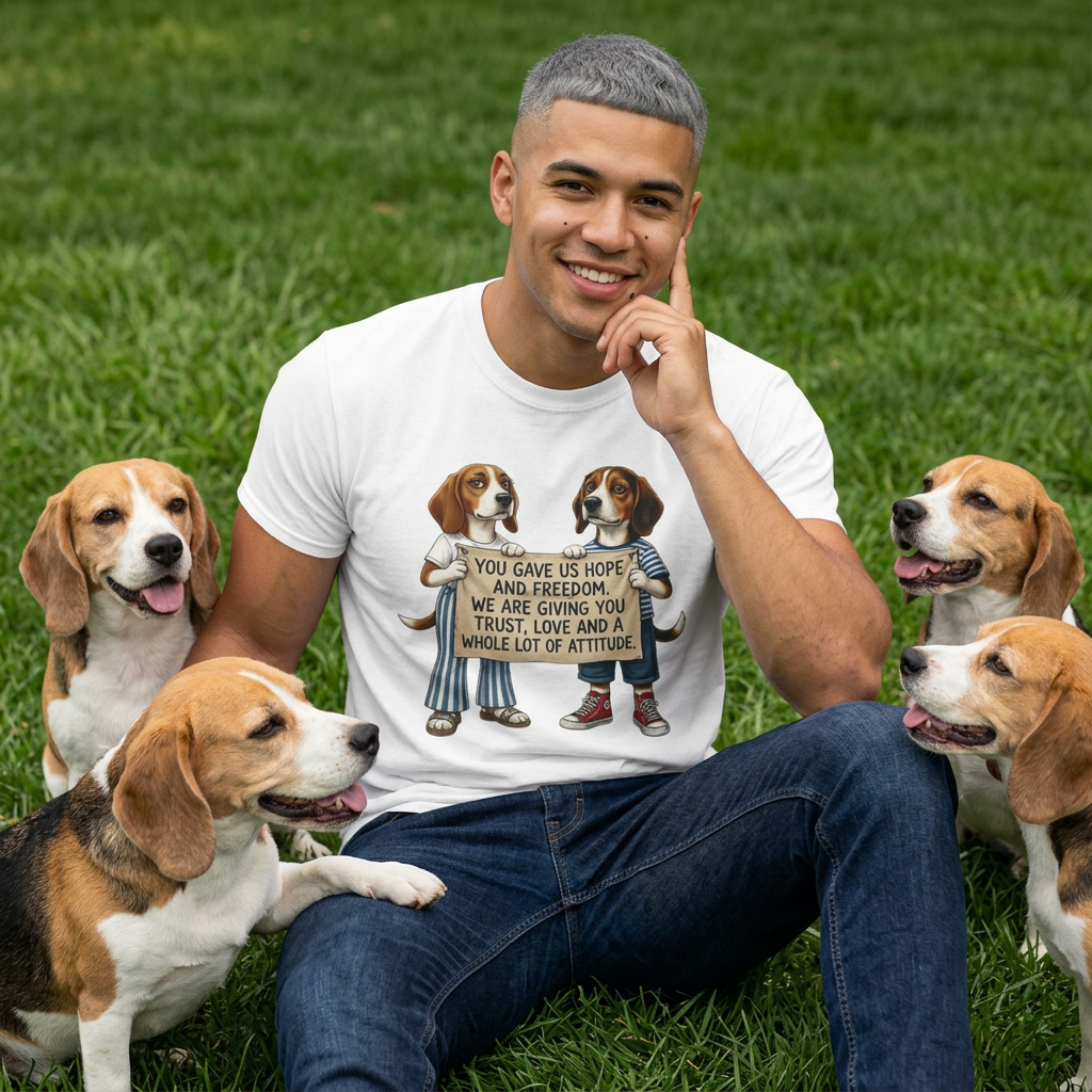 Hope and Freedom — Beagle Rescue Tribute Tee