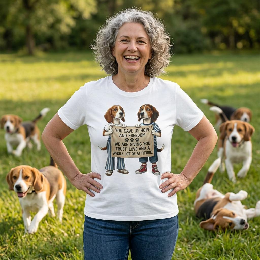 Hope and Freedom — Beagle Rescue Tribute Tee