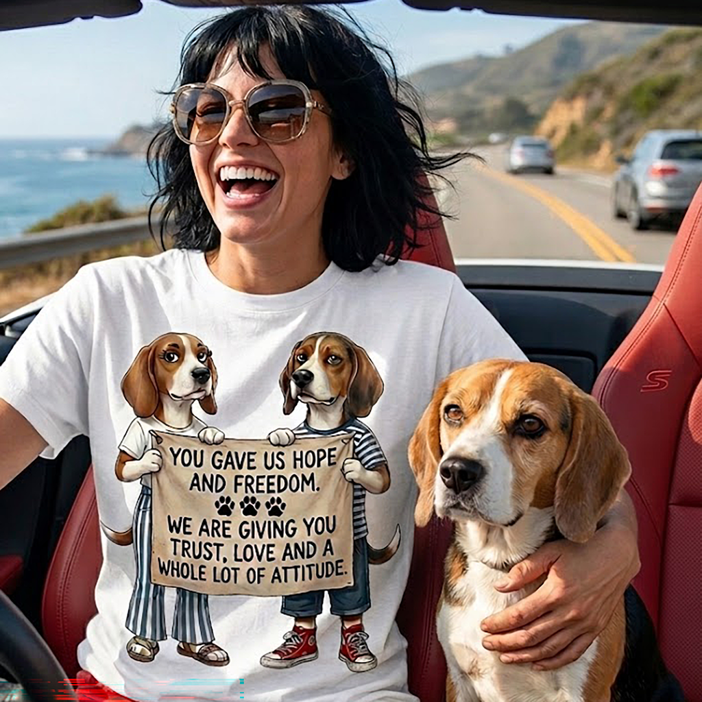 Hope and Freedom — Beagle Rescue Tribute Tee