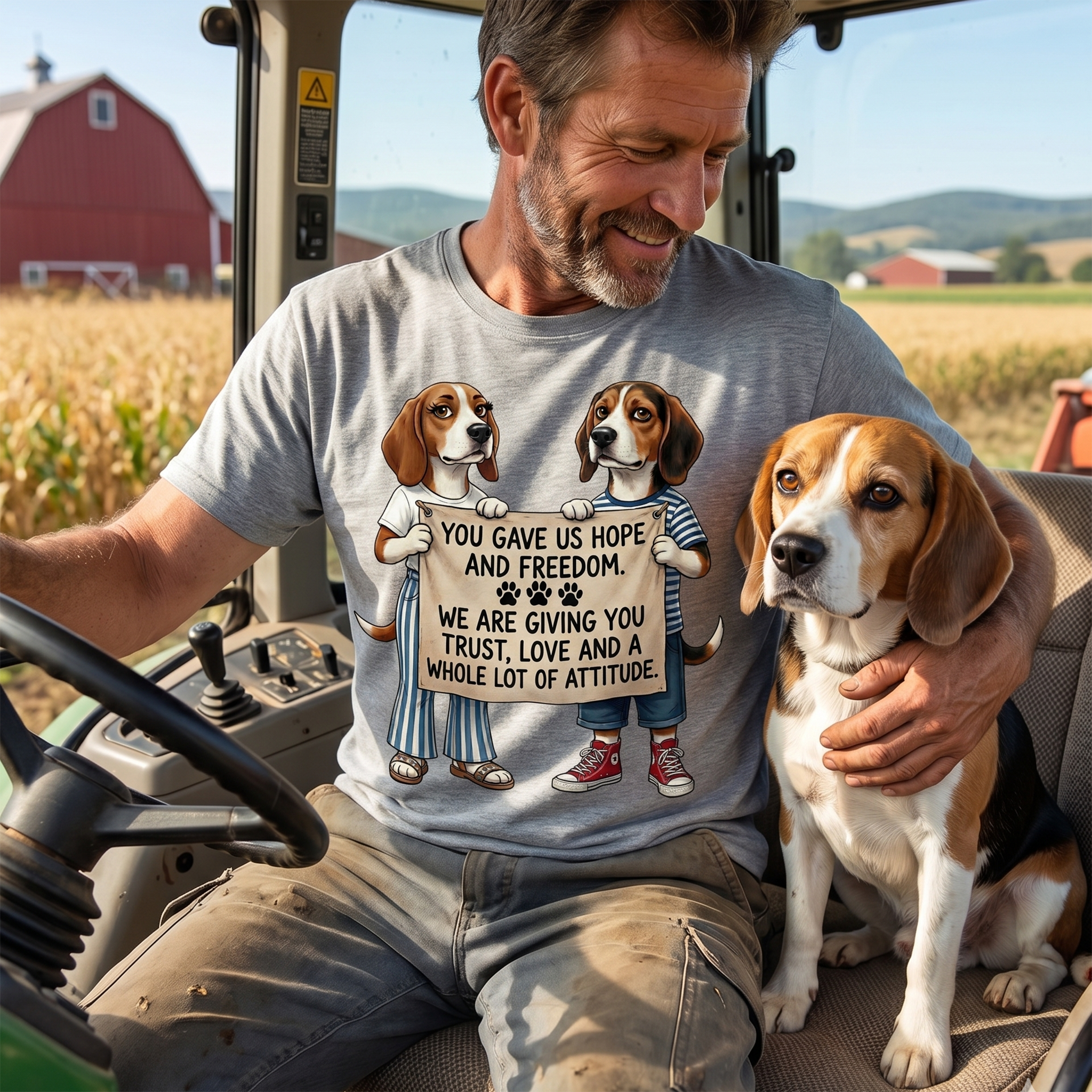 Hope and Freedom — Beagle Rescue Tribute Tee