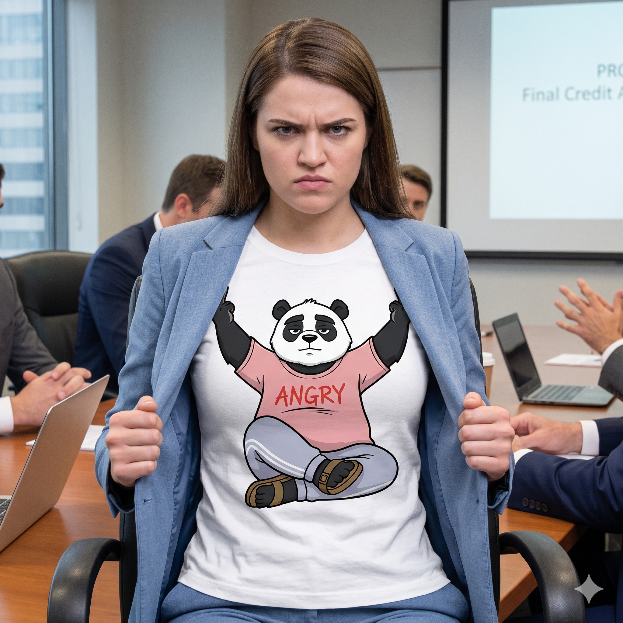 Angry Panda Tee - Women's rage