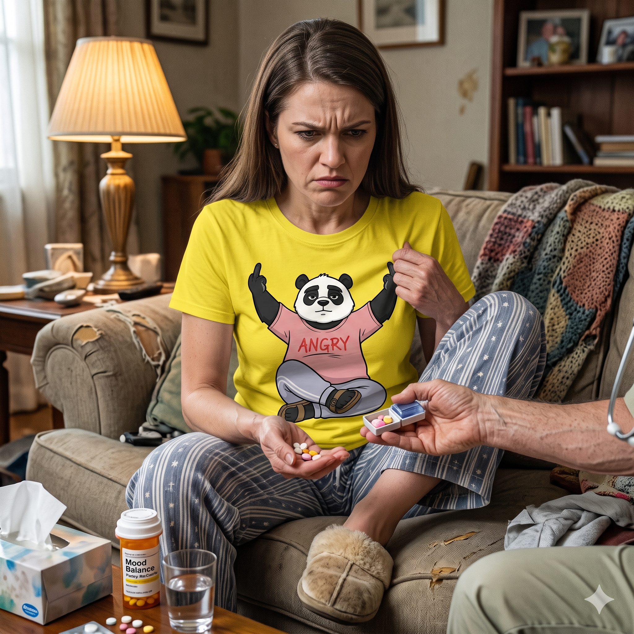 Angry Panda Tee - Women's rage