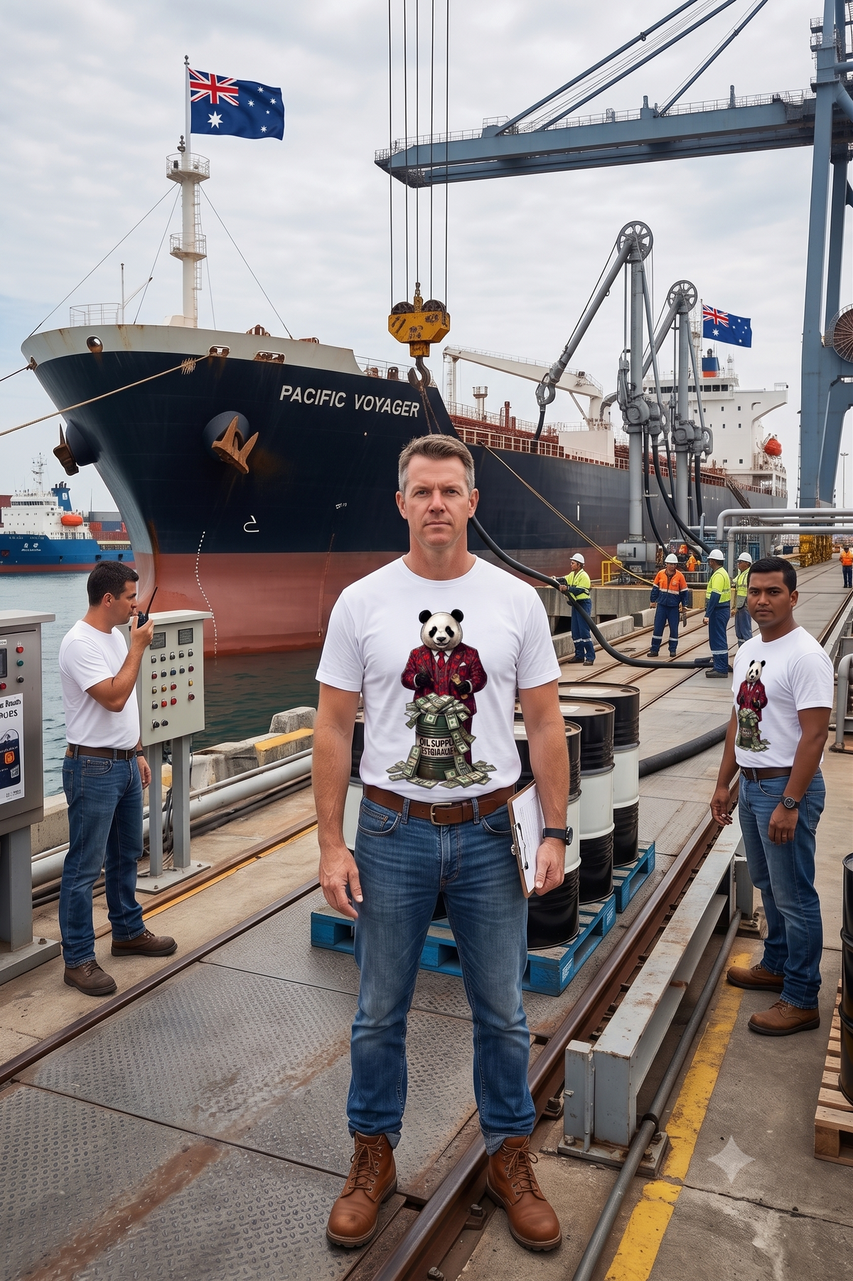 The Oil Broker Graphic Tee: Satirical Geopolitical Apparel