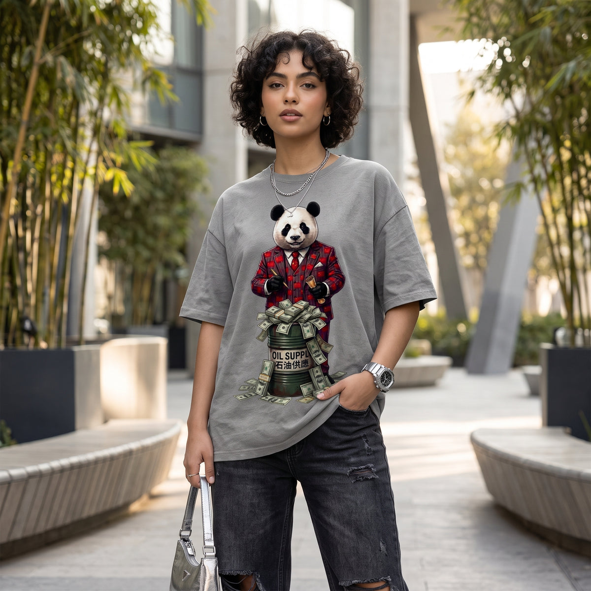 The Oil Broker Graphic Tee: Satirical Geopolitical Apparel
